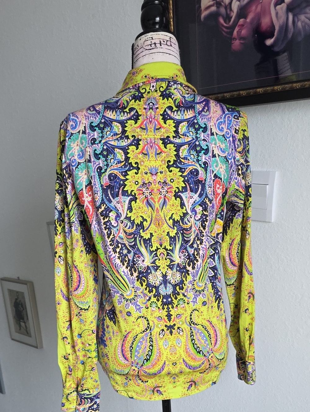 Etro vibrant yellow paisley long-sleeve shirt - Picture 4 of 9